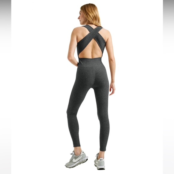 Year of Ours Stretch Onsie Cross Back Jumpsuit Bodysuit - Picture 2 of 16